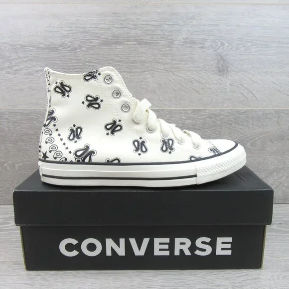 Converse Chuck Taylor All Star HI Paisley Sneakers Womens Size 8.5 NEW - Picture 2 of 16